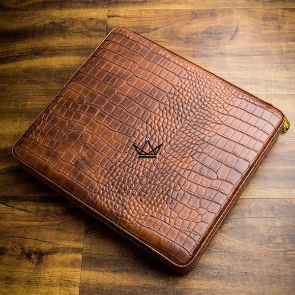 Leather humidor - WALLY , Quadra Brown
