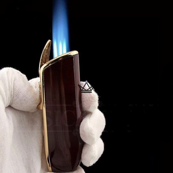 HOUDINI — Triple-torch refillable butane lighter with integrated punch – 6/9