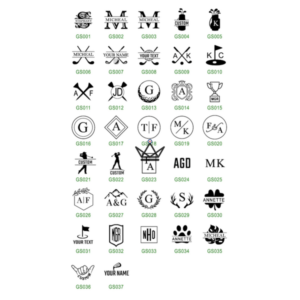 Tampon pour balles de golf personnalisable, monogramme ou logo — PAR