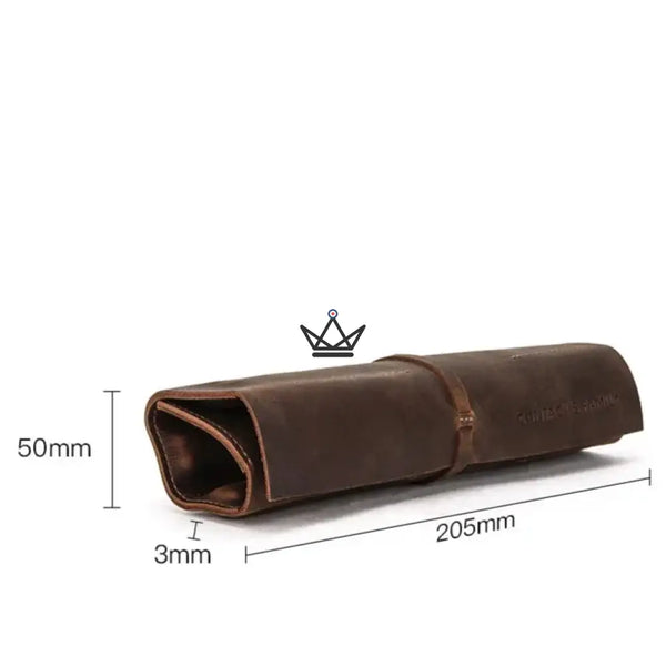Étui en cuir pour stylos et crayons - Voyageur Roll (personnalisable) - - etui stylo personnalisable - Cadeau, Noël, Anniversaire, Original, Fête des pères, fête des mères - Atelier Atypique