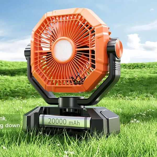 Ventilateur portable sur batterie NOELY — 20 000 mAh, LED & Power Bank – 13/17