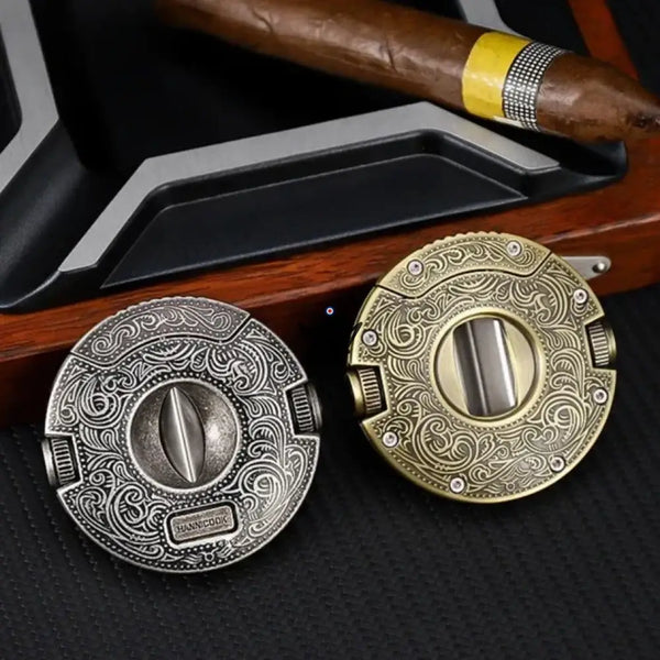 Coupe-Cigare Circulaire - Héritage Edition - - coupe cigare - Cadeau, Noël, Anniversaire, Original, Fête des pères, fête des mères - Atelier Atypique