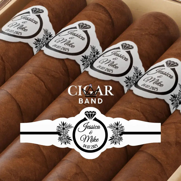 Bagues de cigare personnalisables pour mariage, lot de 60 — ALLIANCE – 5/10
