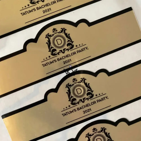 Bagues de cigare personnalisables noir et or, dorure à chaud — BLASON – 2/6