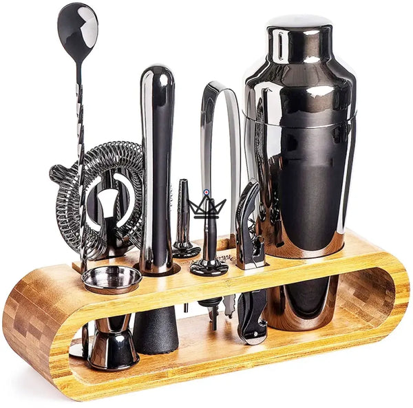 Kit de bar 10 pièces sur présentoir en bambou — MIXOLOGUE – 3/8