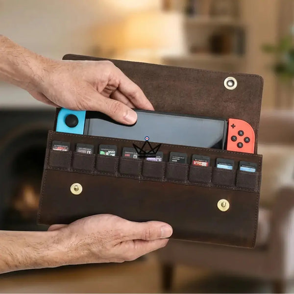 Customizable Leather Case Nintendo Switch 1st & 2nd Generation — VOYAGEUR Mario