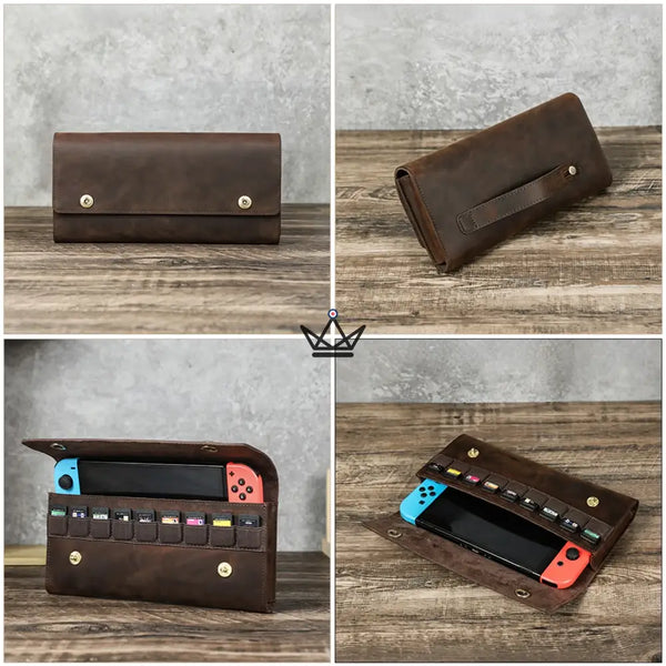 Customizable Leather Case Nintendo Switch 1st & 2nd Generation — VOYAGEUR Mario
