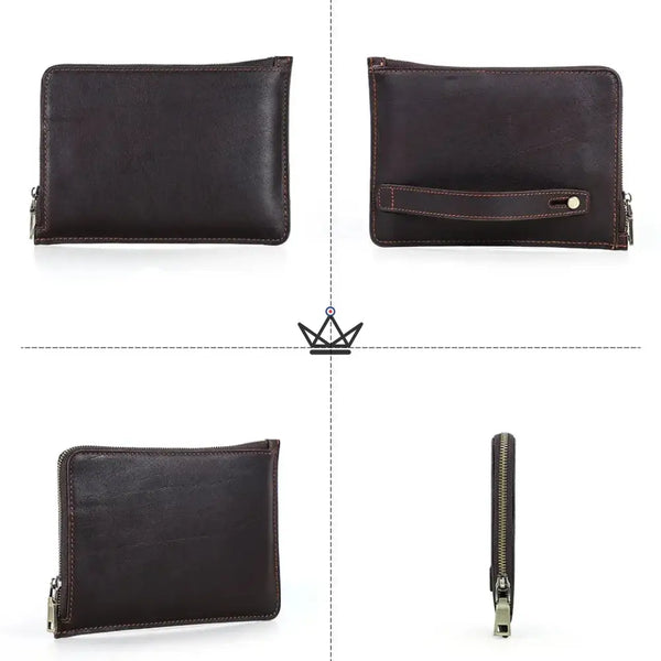 Pochette zippée iPad mini en cuir personnalisable à dragonne — Voyageur OPUS – 9/11