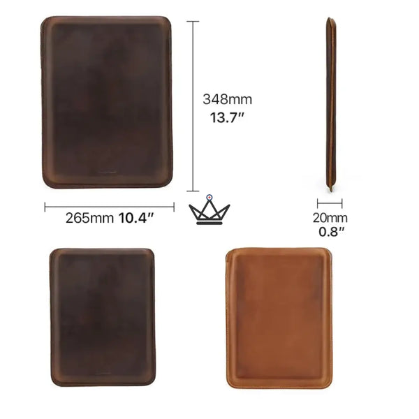Personalisierbare Macbook-Hülle aus Leder 13"-14" - Voyageur SKIN