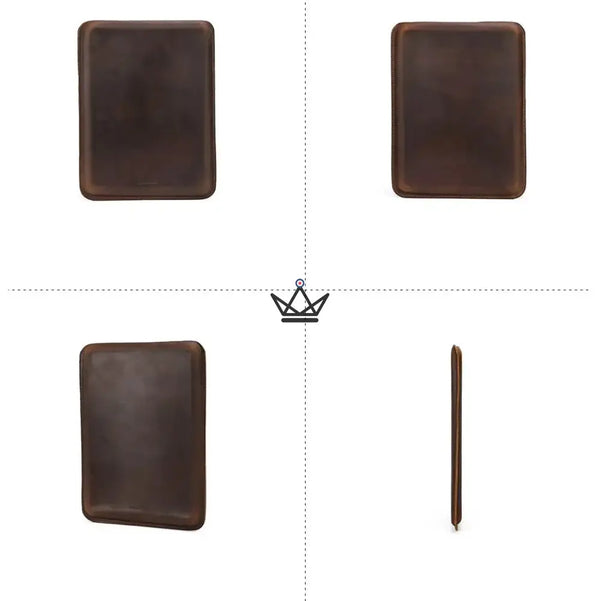 Personalisierbare Macbook-Hülle aus Leder 13"-14" - Voyageur SKIN