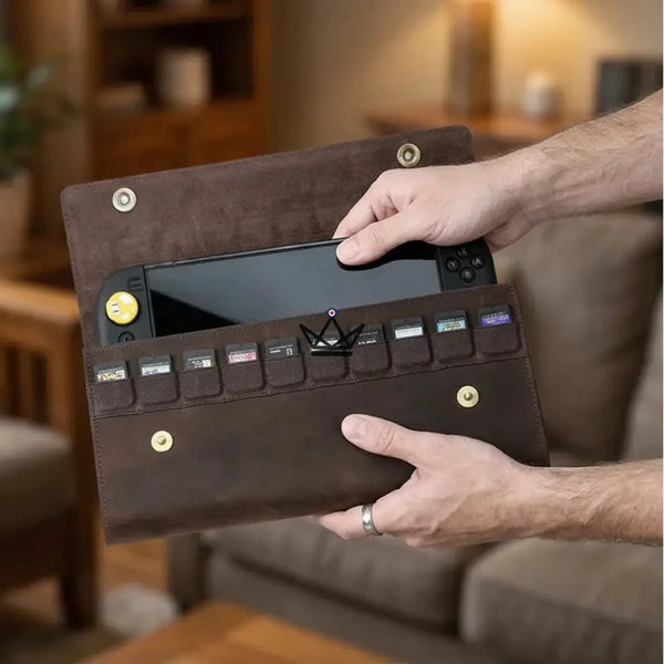 Customizable Leather Case Nintendo Switch 1st & 2nd Generation — VOYAGEUR Mario
