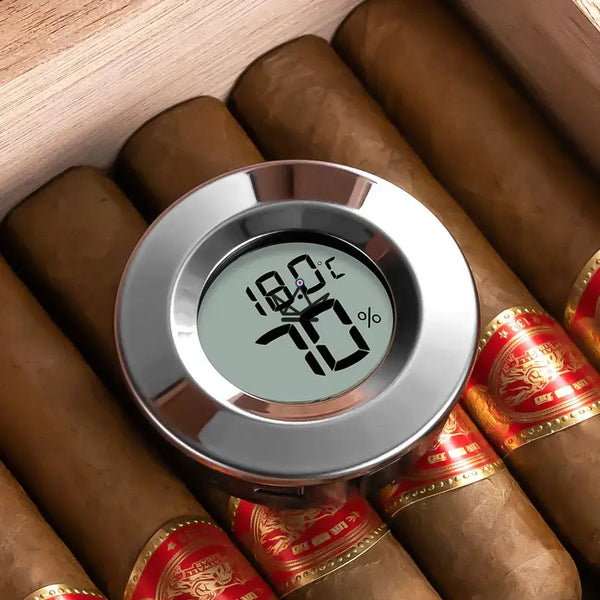 Hygromètre électronique pour Cigares - EliteGuard - - hygrometre - Cadeau, Noël, Anniversaire, Original, Fête des pères, fête des mères - Atelier Atypique