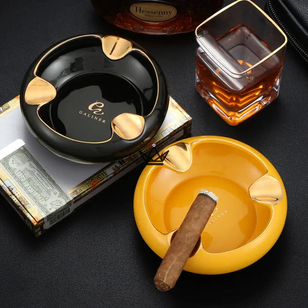 Cendrier à Cigare en Céramique - Smoky Elegance - - cendrier - Cadeau, Noël, Anniversaire, Original, Fête des pères, fête des mères - Atelier Atypique