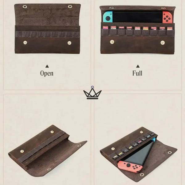 Customizable Leather Case Nintendo Switch 1st & 2nd Generation — VOYAGEUR Mario