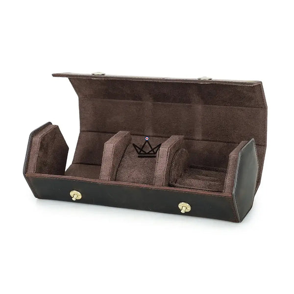 Étui voyage cuir personnalisable montres et cravate — Voyageur GENTLEMAN – 6/6