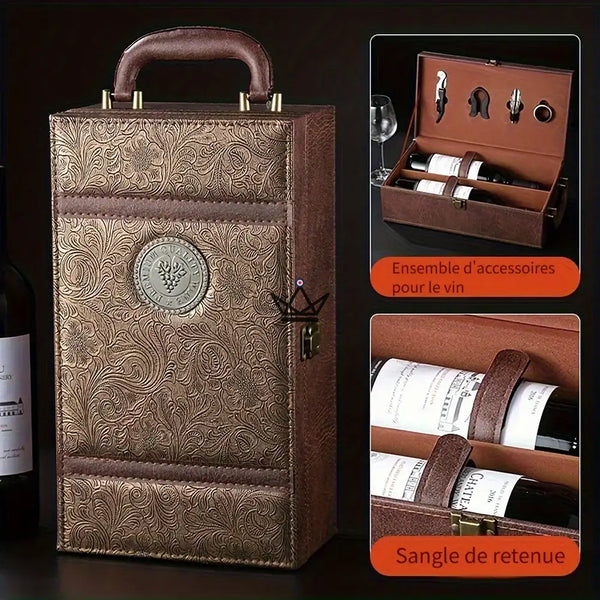 Coffret 2 bouteilles de vin avec accessoires de sommelier — SOMMELIER – 10/13