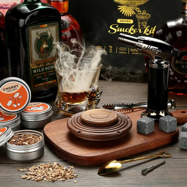 Kit Fumoir à Cocktail - Smoker - - fumage whisky - Cadeau, Noël, Anniversaire, Original - Atelier Atypique