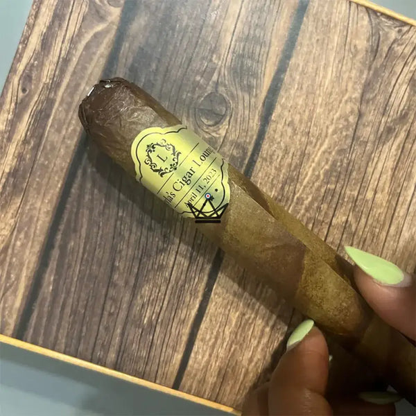 Bagues de cigare personnalisables noir et or, dorure à chaud — BLASON – 4/6