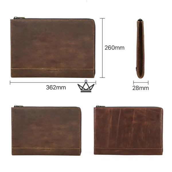 Housse MacBook 13" et 14" en cuir personnalisable — Voyageur TRAVERSÉE – 5/15