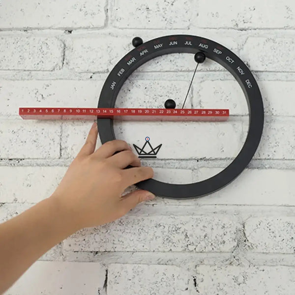 Magnetic round wall-mounted perpetual ball calendar - CALENDA