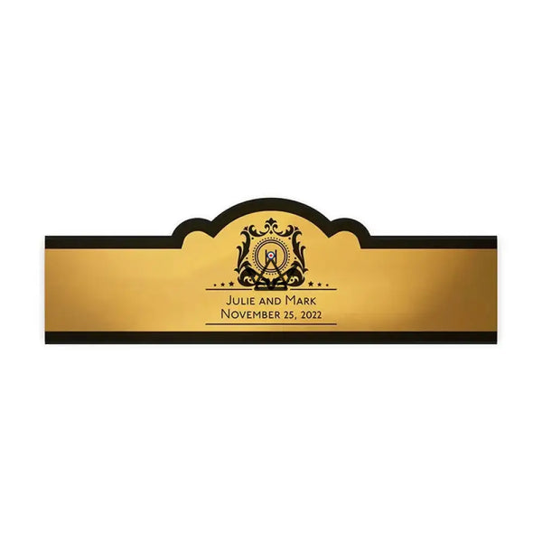 Bagues de cigare personnalisables noir et or, dorure à chaud — BLASON – 5/6
