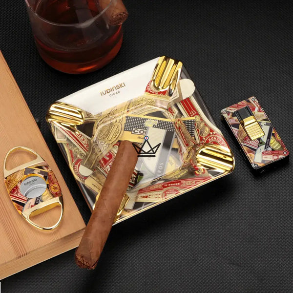 Pack Accessoires cigare de Luxe - Maestro Stars - - coffret cigare - Cadeau, Noël, Anniversaire, Original, Fête des pères, fête des mères - Atelier Atypique