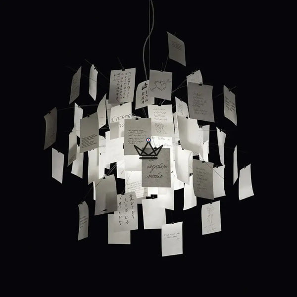 Lustre suspension Luminaire - Zettel Style Mémosphère - - luminaire - Cadeau, Noël, Anniversaire, Original - Atelier Atypique