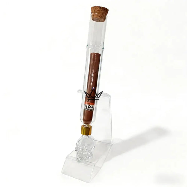 Glass cigar infuser, skull reservoir and stand — INFUSIO SKULL – 6/8