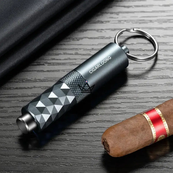 Perce-cigare porte-clés à facettes diamant, 5 coloris — FACETTE, Bleu