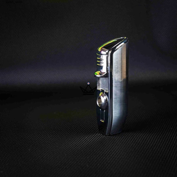 HOUDINI — Triple-torch refillable butane lighter with integrated punch – 7/9