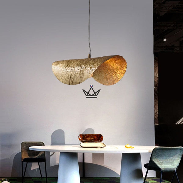 Lustre Suspension Feuille d'Or - Brass Goldyz - - luminaire - Cadeau, Noël, Anniversaire, Original - Atelier Atypique
