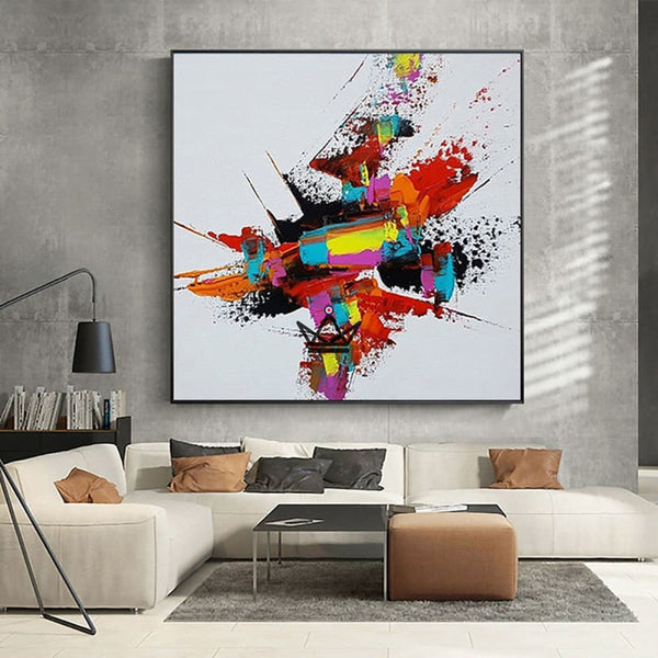 Peinture à l'huile sur toile XXL - Fusion Chromatique - - toile - Cadeau, Noël, Anniversaire, Original - Atelier Atypique