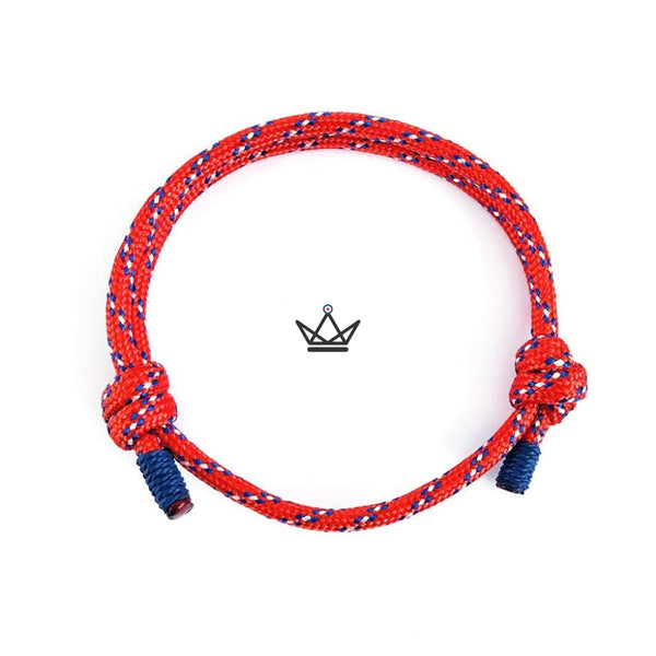 Adjustable double-knot braided cord bracelet — NODUS, 1 bracelet / Spun Red