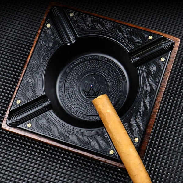 Zigarrenaschenbecher — Pyras Luxe, Schwarz