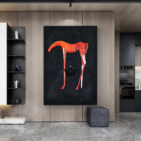 Peinture à l'huile sur toile XXL - Équilibre Animal - - toile - Cadeau, Noël, Anniversaire, Original - Atelier Atypique