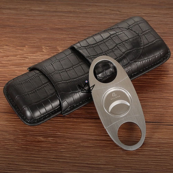 Leather cigar case with cigar cutter — Beast – 4/12