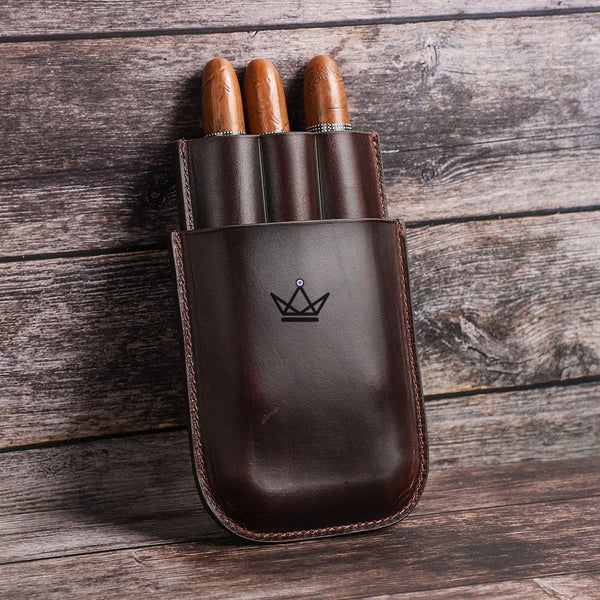 Etui à cigares en cuir personnalisable - Voyageur Classic - - etui cigare personnalisable - Cadeau, Noël, Anniversaire, Original - Atelier Atypique