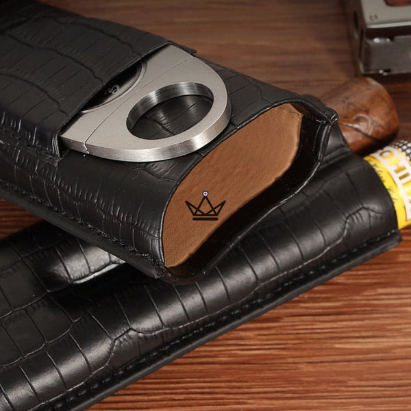 Leather cigar case with cigar cutter — Beast – 2/12
