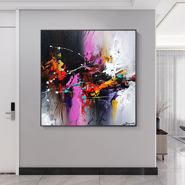 Peinture à l'huile sur toile XXL - Fusion Chromatique - - toile - Cadeau, Noël, Anniversaire, Original - Atelier Atypique