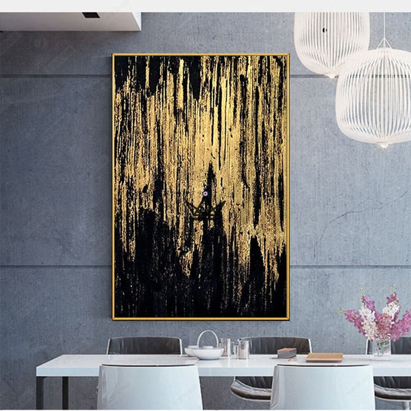Peinture à l'huile sur toile XXL - Fusion Nocturne - - toile - Cadeau, Noël, Anniversaire, Original - Atelier Atypique