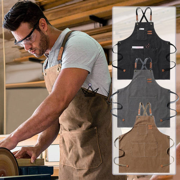 Tablier en toile vintage - WEEYI BARISTA - - Tablier de cuisine - Cadeau, Noël, Anniversaire, Original - Atelier Atypique