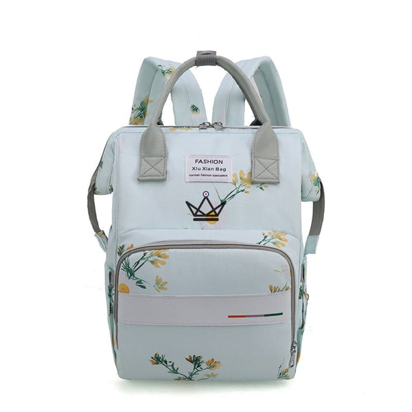 Sac à dos de maternité - FLORES sac à langer fille garcon bebe liste naissance cadeau bebe fleur prairie