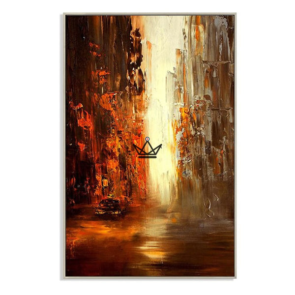 Peinture à l'huile sur toile XXL - Épure moderne - - toile - Cadeau, Noël, Anniversaire, Original - Atelier Atypique