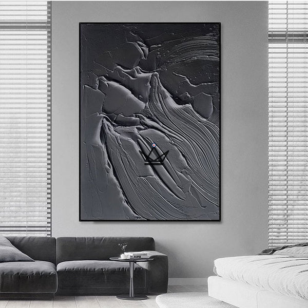 Peinture à l'huile sur toile XXL - Contraste Intense - - toile - Cadeau, Noël, Anniversaire, Original - Atelier Atypique