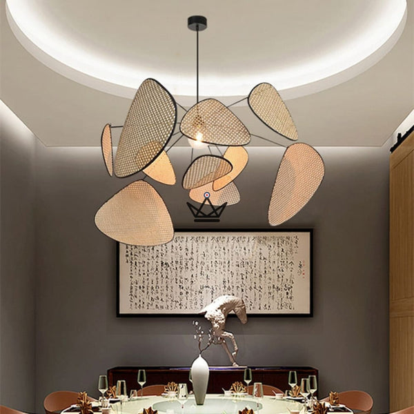 Lustre suspension Luminaire - Screen Rotin - - luminaire - Cadeau, Noël, Anniversaire, Original - Atelier Atypique