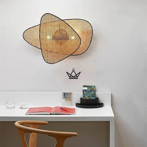 Lustre suspension Luminaire - Screen Rotin - - luminaire - Cadeau, Noël, Anniversaire, Original - Atelier Atypique
