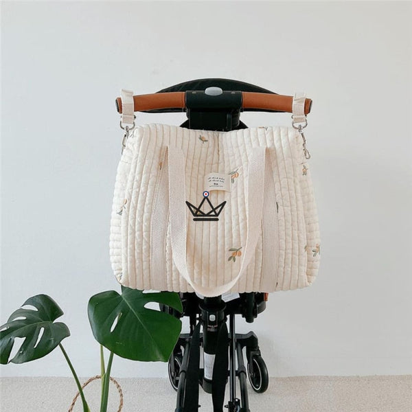 sac maternité a langer bandoulière pour poussette liste de naissance motif olive grande taille