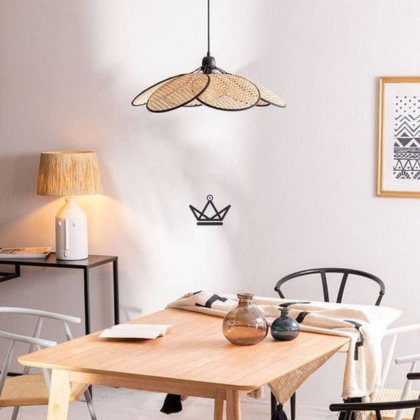 Lustre suspension Luminaire - Screen Rotin - - luminaire - Cadeau, Noël, Anniversaire, Original - Atelier Atypique
