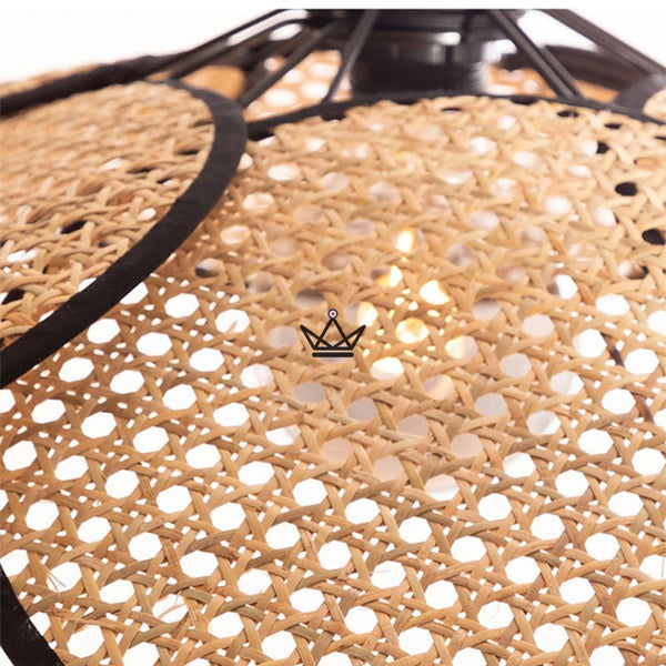 Lustre suspension Luminaire - Screen Rotin - - luminaire - Cadeau, Noël, Anniversaire, Original - Atelier Atypique