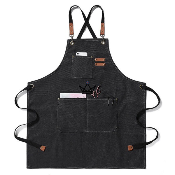 Tablier en toile vintage - WEEYI BARISTA - - Tablier de cuisine - Cadeau, Noël, Anniversaire, Original - Atelier Atypique
